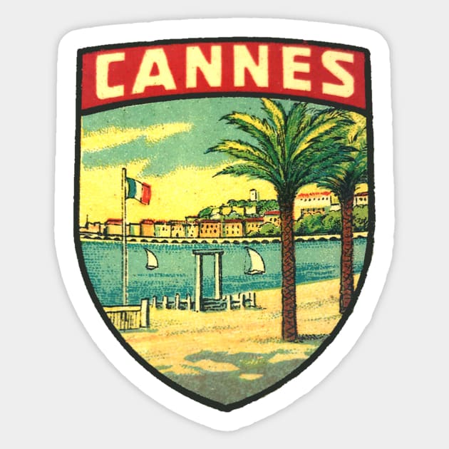 Cannes France Vintage Sticker by Hilda74